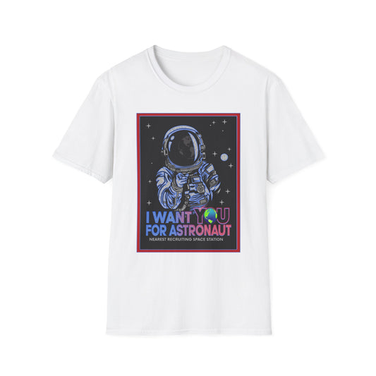 Astronaut Recruitment T-Shirt, Space Lover Gift, Unisex Tee, Science Fiction Apparel, Graphic Shirt, Outer Space Fashion, Graphic design