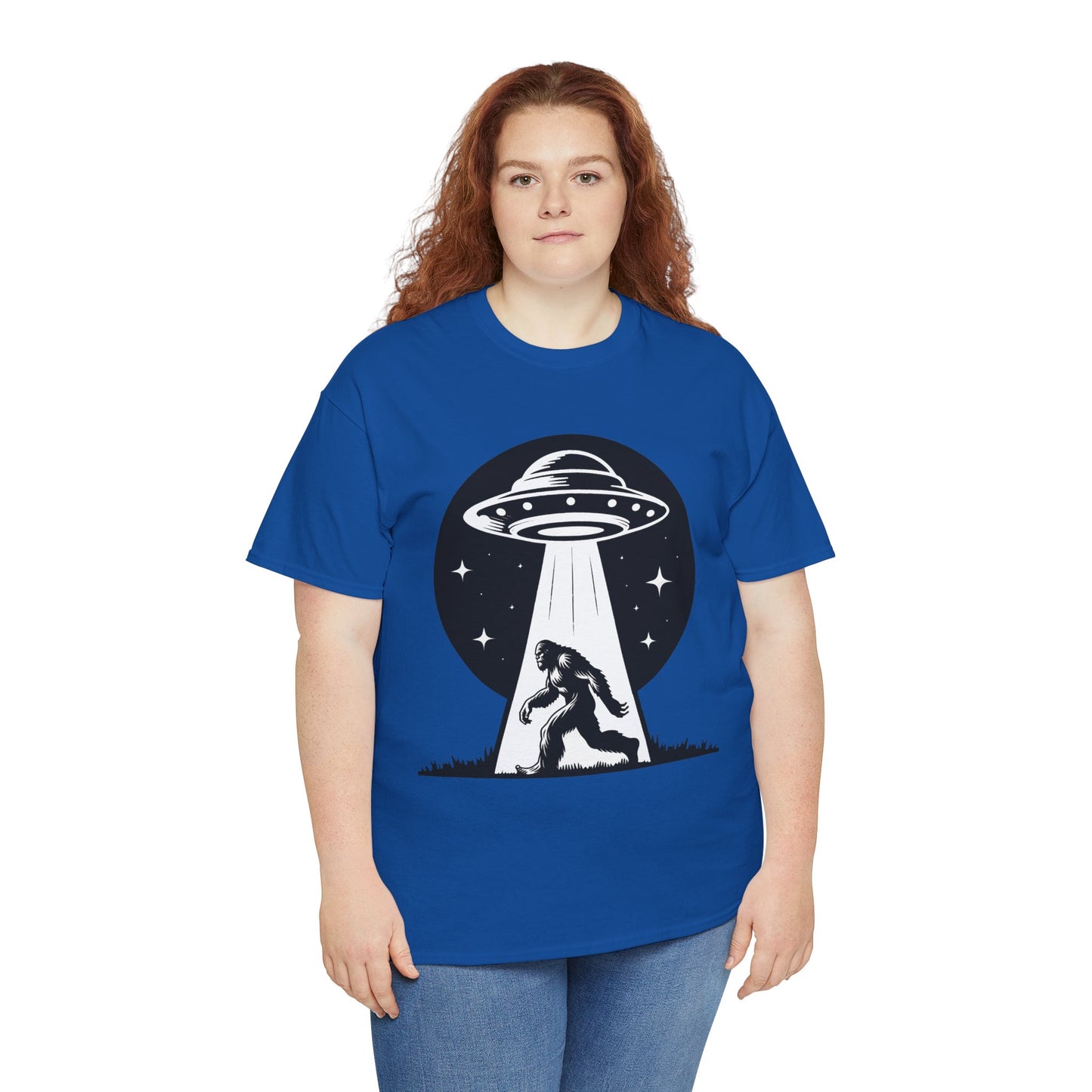 Bigfoot UFO Unisex Tee Graphic Design T-Shirt, GraphicTees, png, sublimation