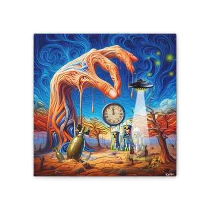 Two Minutes till Midnight, Canvas Stretched, 0.75", doomsday, funny, comedy, graphic design, png, svg