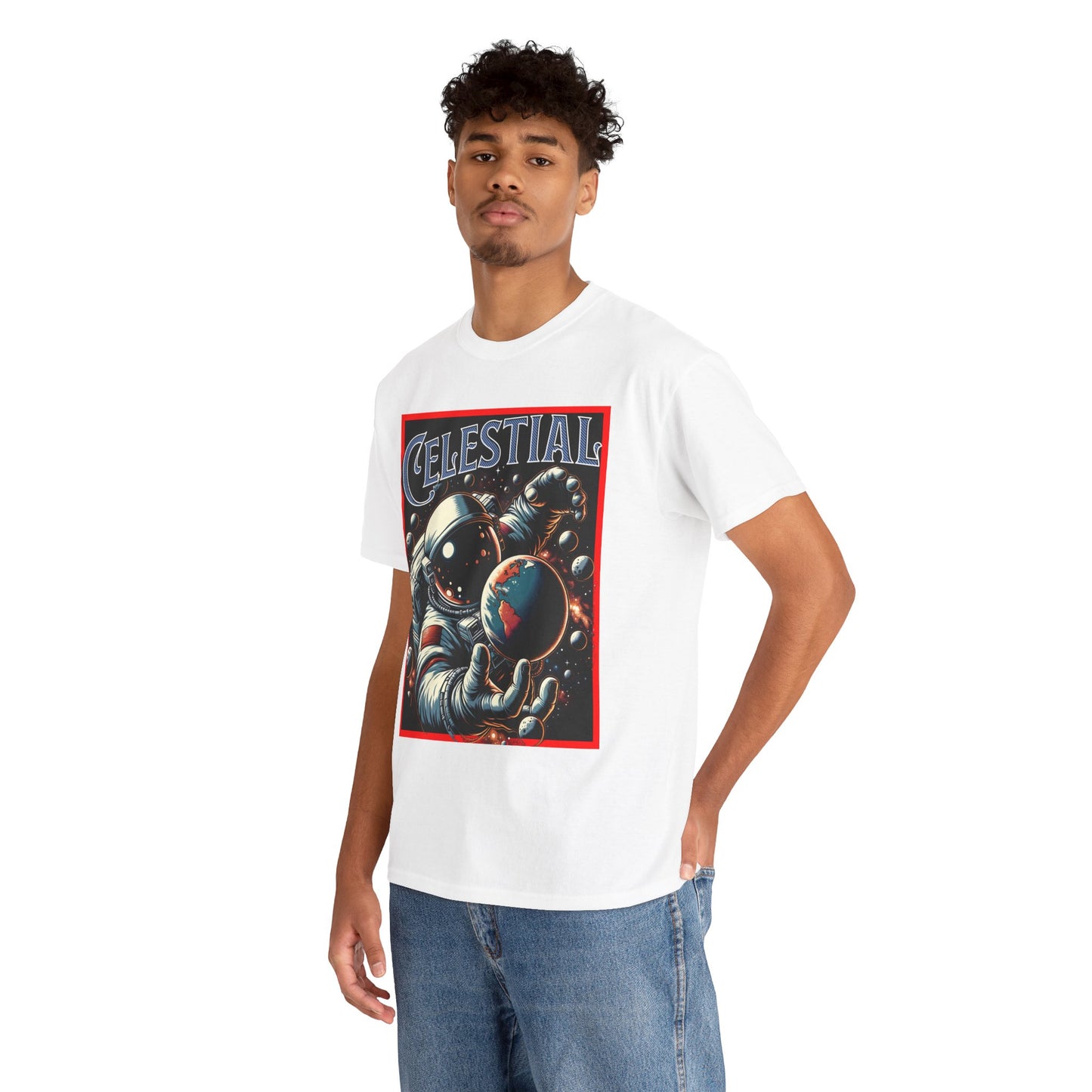 Celestial Astronaut Tee - Unisex Vintage Space Graphic T-Shirt, png, t-shirt, tshirts