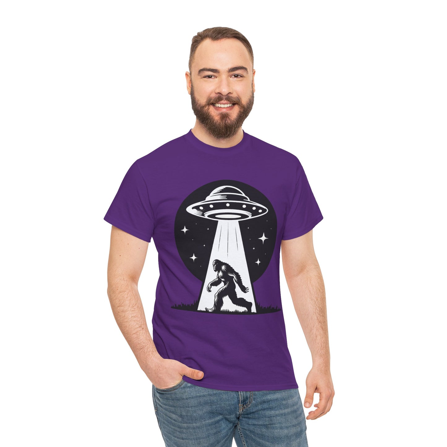 Bigfoot UFO Unisex Tee Graphic Design T-Shirt, GraphicTees, png, sublimation