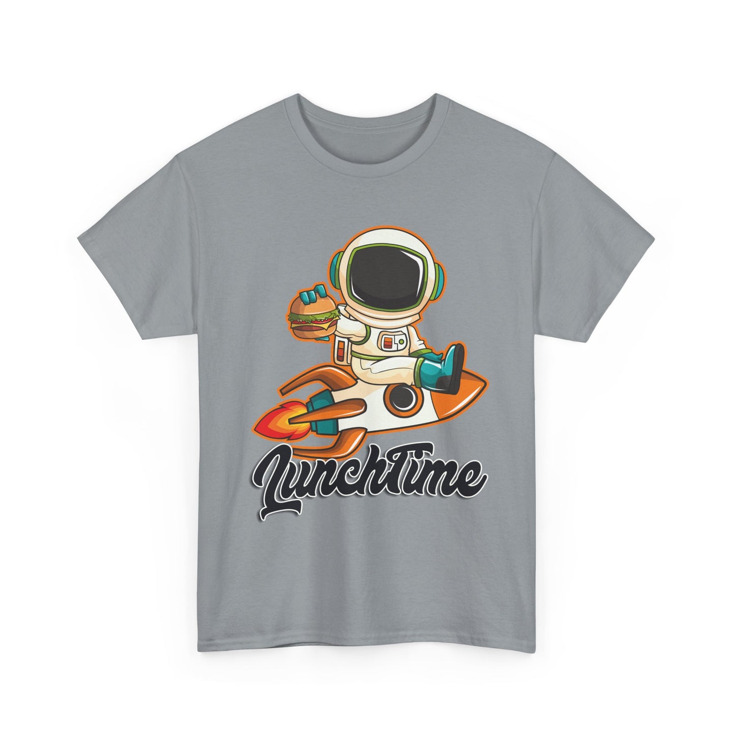Astronaut Lunchtime Unisex Heavy Cotton Tee - Fun Graphic T-Shirt for Space Lovers, GraphicTees, png, t-shirts, tshirts
