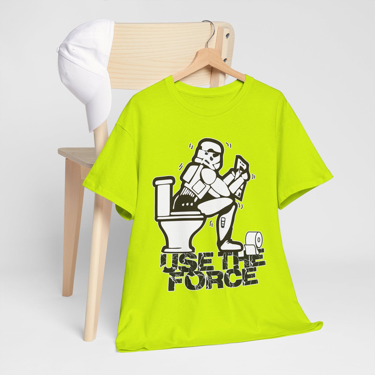 Use The Force, Unisex Heavy Cotton Tee, Star Wars, funny, restroom jokes, graphic design, png