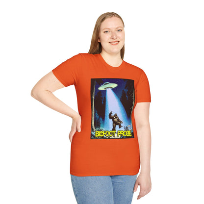 Bigfoot Probe Unisex Softstyle T-Shirt - Fun UFO Graphic Tee, Perfect Gift, Halloween, Nerd Culture, Outdoors, Alien, Graphic tees, t-shirts, Graphic design, t-shirts, tees