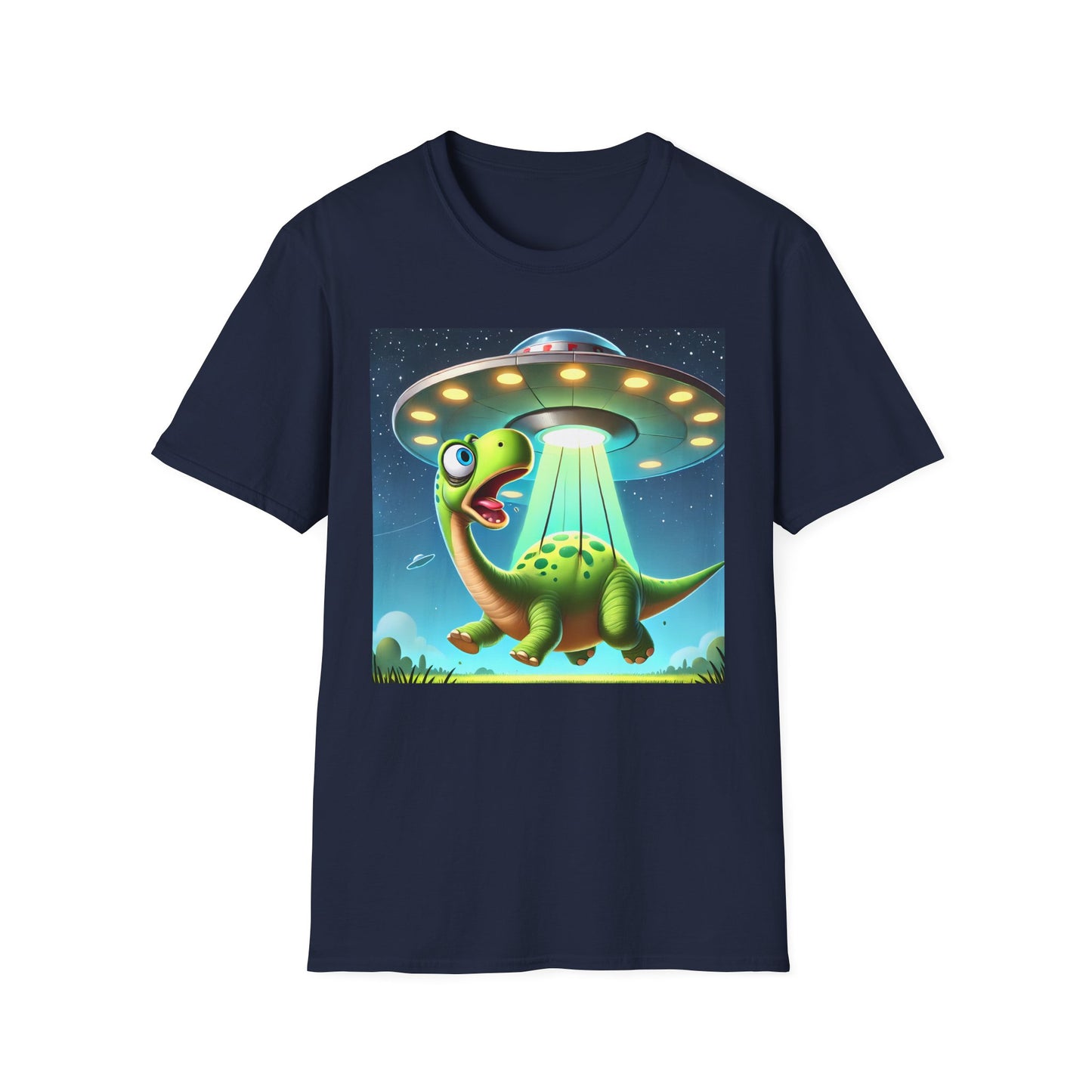 Cute Alien Dinosaur Unisex T-Shirt, Fun Graphic Tee, Kids & Adults, Space Theme, Playful Gift Idea, Birthday, Casual Wear