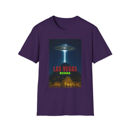 Luxor UFO, Las Vegas UFO Unisex Softstyle T-Shirt - Retro Nevada Design, graphic design, t-shirts, tshirts, tees, GraphicTees, png