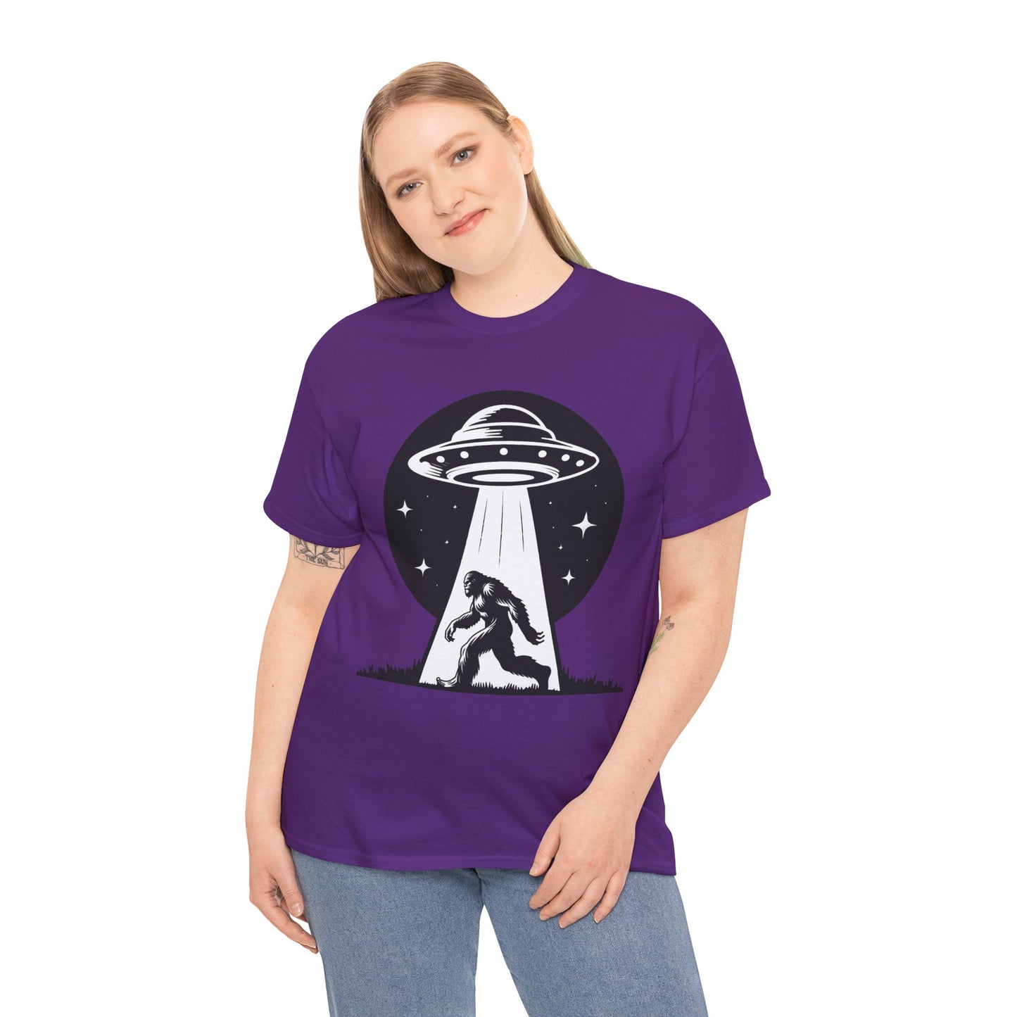 Bigfoot UFO Unisex Tee Graphic Design T-Shirt, GraphicTees, png, sublimation