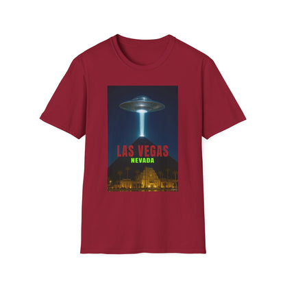 Luxor UFO, Las Vegas UFO Unisex Softstyle T-Shirt - Retro Nevada Design, graphic design, t-shirts, tshirts, tees, GraphicTees, png