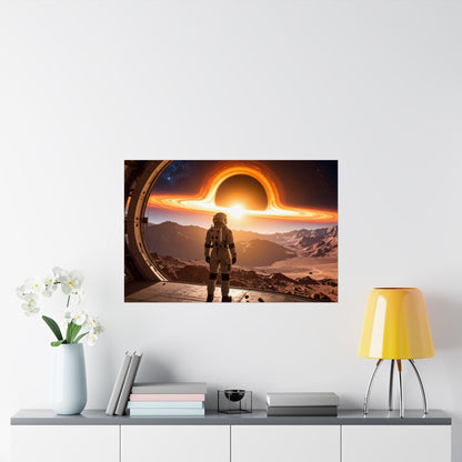 Astronaut Satin Blackhole Poster, Space Wall Art Decor, Sci-Fi Room Decoration, Galaxy Artwork, Gift for Space Lovers, t-shirts, tshirts, tees
