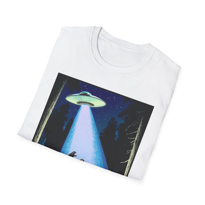 Bigfoot Probe Unisex Softstyle T-Shirt - Fun UFO Graphic Tee, Perfect Gift, Halloween, Nerd Culture, Outdoors, Alien, Graphic tees, t-shirts, Graphic design, t-shirts, tees