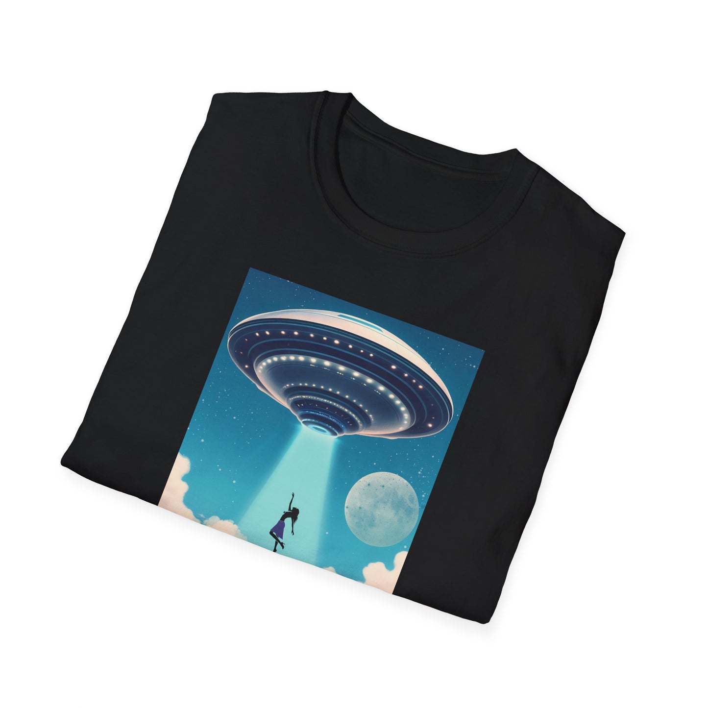 Cosmic Abduction Unisex T-Shirt | Space Alien Tee, UFO Graphic Shirt, Sci-Fi Fan Gift, Casual Style, Cool Vintage Look