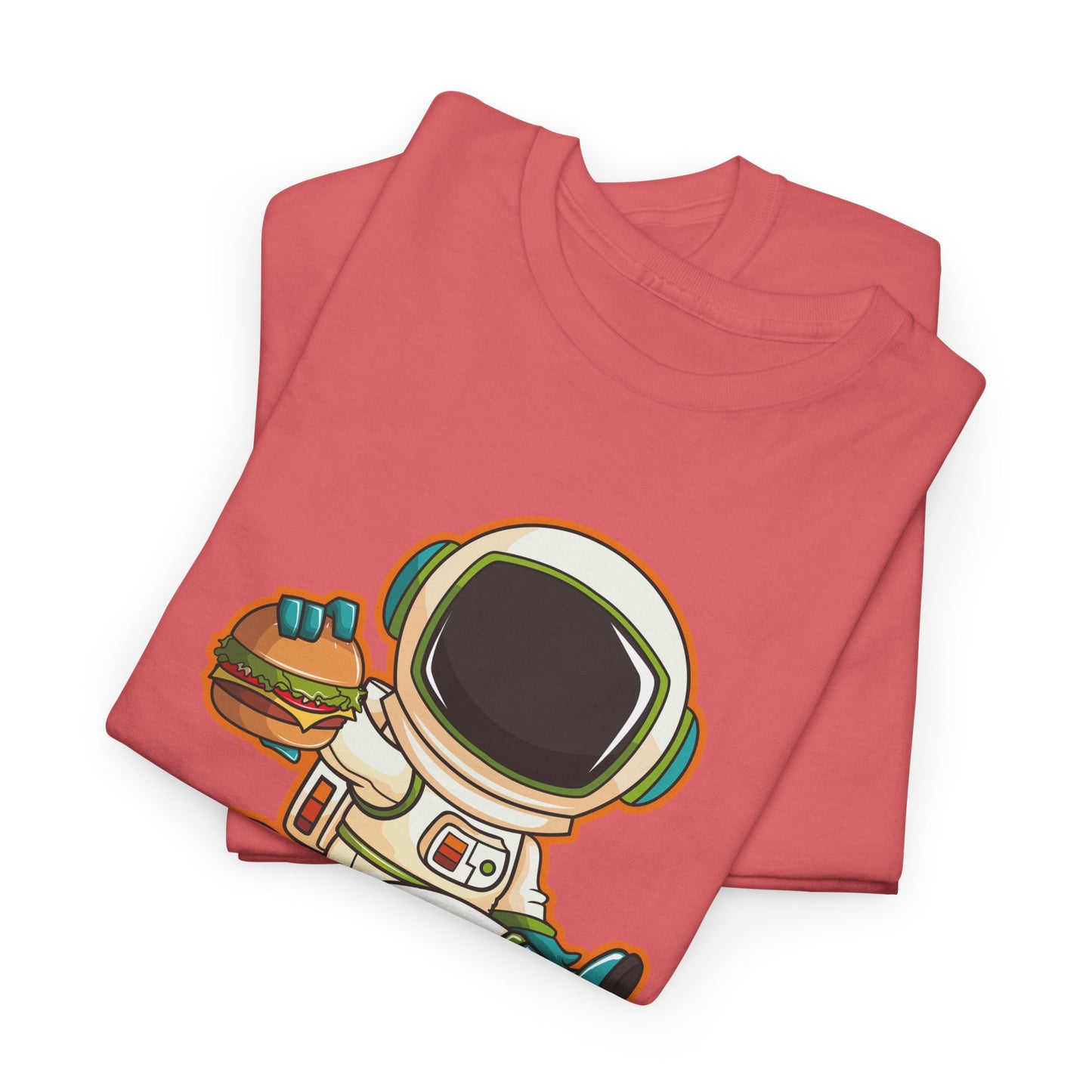 Astronaut Lunchtime Unisex Heavy Cotton Tee - Fun Graphic T-Shirt for Space Lovers, GraphicTees, png, t-shirts, tshirts
