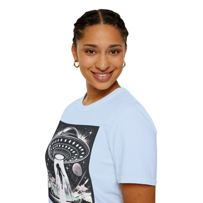 Cosmic Alien Abduction T-Shirt, Retro UFO Shirt, t-shirts, tshirts, Space Enthusiast Apparel, Graphic Tee, Gift for Sci-Fi Lovers, tees, png