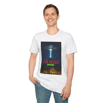 Luxor UFO, Las Vegas UFO Unisex Softstyle T-Shirt - Retro Nevada Design, graphic design, t-shirts, tshirts, tees, GraphicTees, png