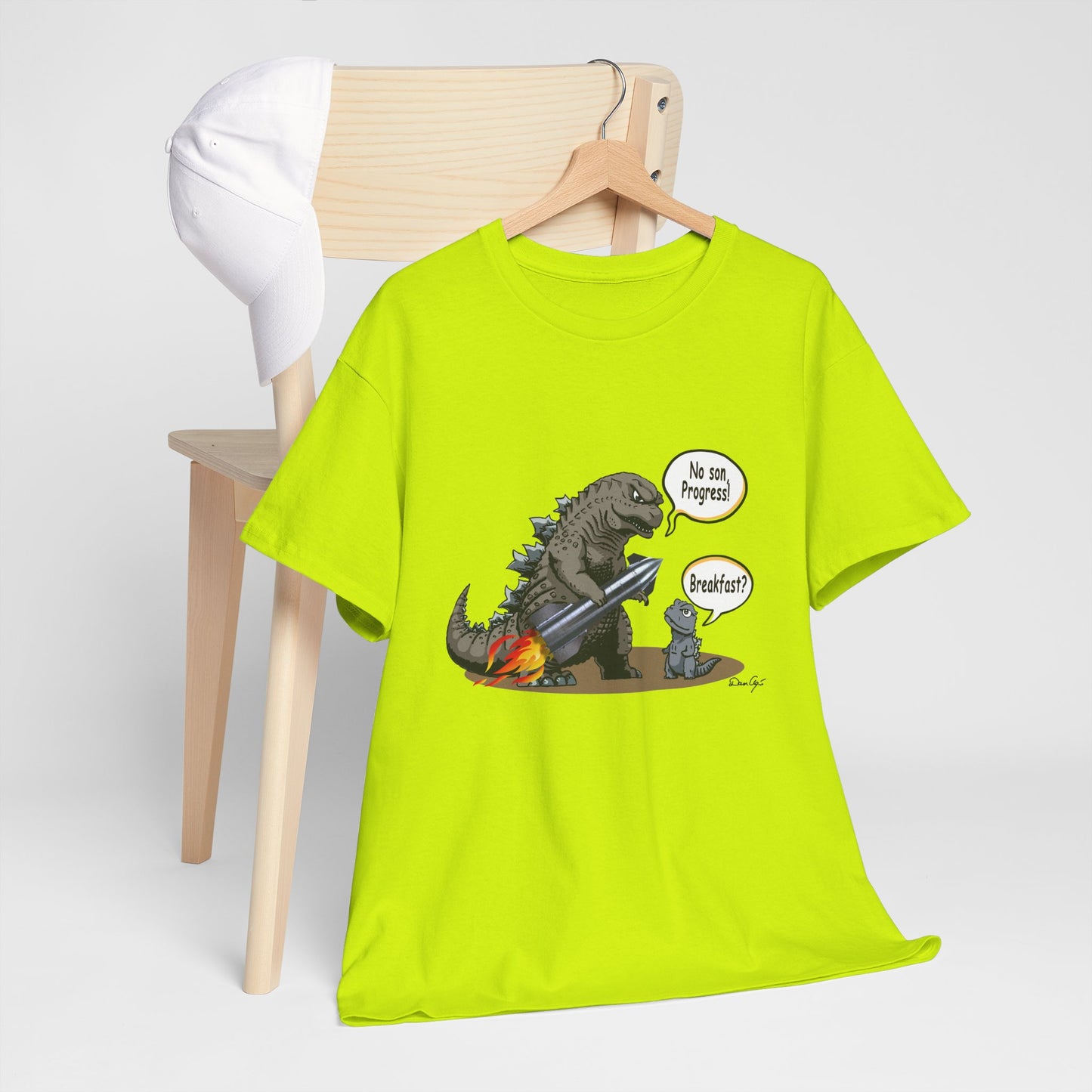 Godzilla, Son and SpaceX, Unisex Heavy Cotton Tee, print design, t-shirt, t-shirts, t-shirts, png, funny, cartoons, tee
