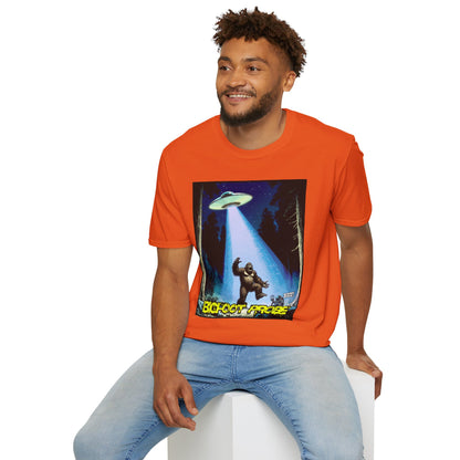 Bigfoot Probe Unisex Softstyle T-Shirt - Fun UFO Graphic Tee, Perfect Gift, Halloween, Nerd Culture, Outdoors, Alien, Graphic tees, t-shirts, Graphic design, t-shirts, tees
