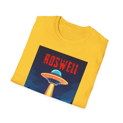 Roswell Alien Encounter Unisex T-Shirt, Retro Space UFO Tee, Sci-Fi Lovers Gift, Convention Wear, Extraterrestrial Tee, graphic design, png