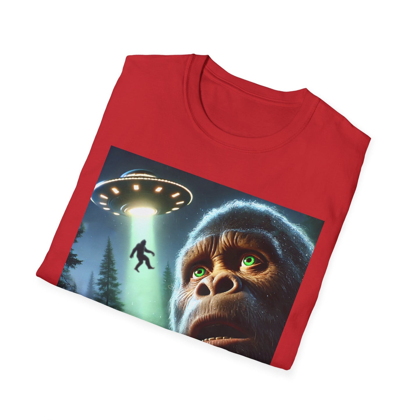 Bigfoot UFO Unisex T-Shirt, Funny Graphic Tee, Gift for Alien Lovers, Unique Summer Shirt, Casual Everyday Wear, t-shirt, tshirts, party, png, tshirt