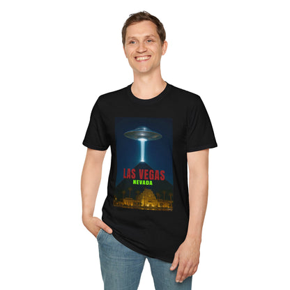 Luxor UFO, Las Vegas UFO Unisex Softstyle T-Shirt - Retro Nevada Design, graphic design, t-shirts, tshirts, tees, GraphicTees, png