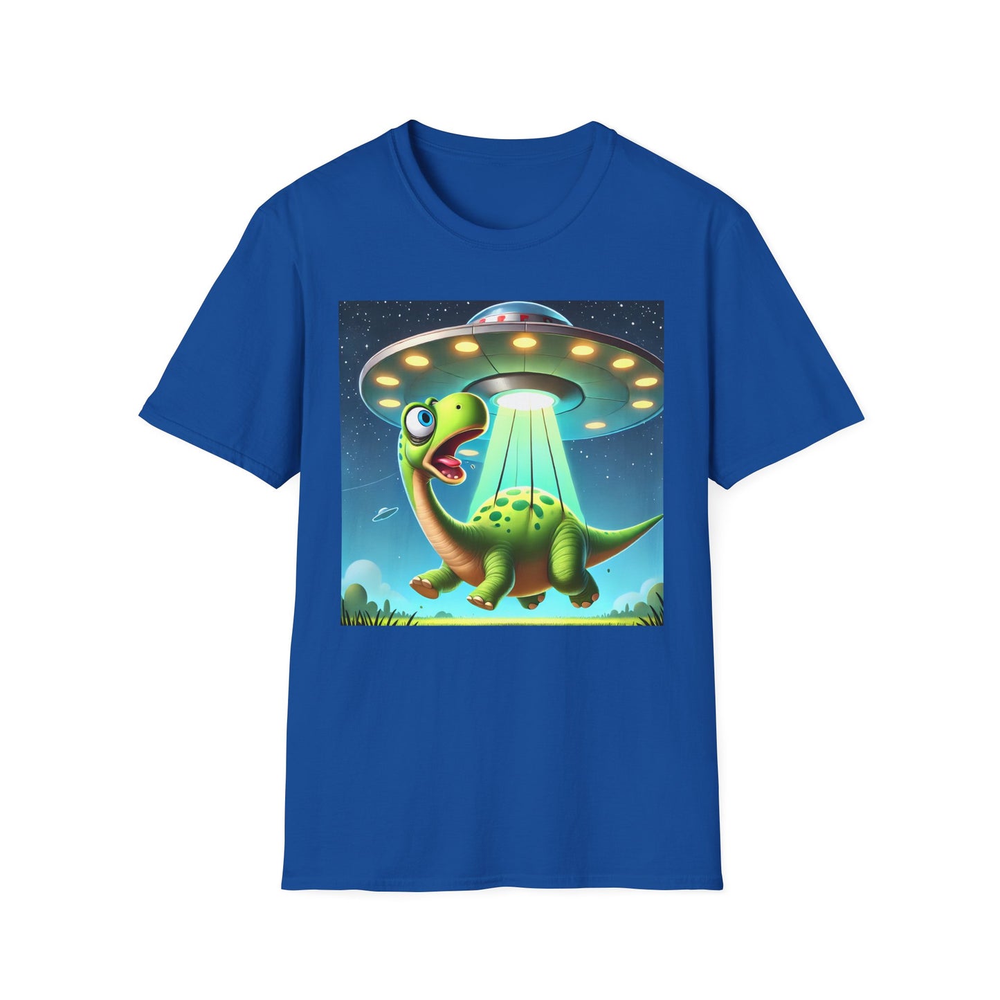 Cute Alien Dinosaur Unisex T-Shirt, Fun Graphic Tee, Kids & Adults, Space Theme, Playful Gift Idea, Birthday, Casual Wear
