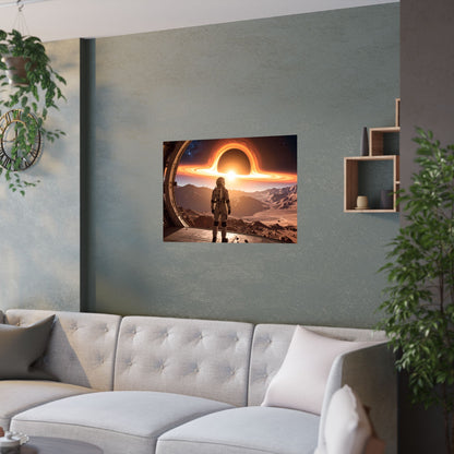 Astronaut Satin Blackhole Poster, Space Wall Art Decor, Sci-Fi Room Decoration, Galaxy Artwork, Gift for Space Lovers, t-shirts, tshirts, tees