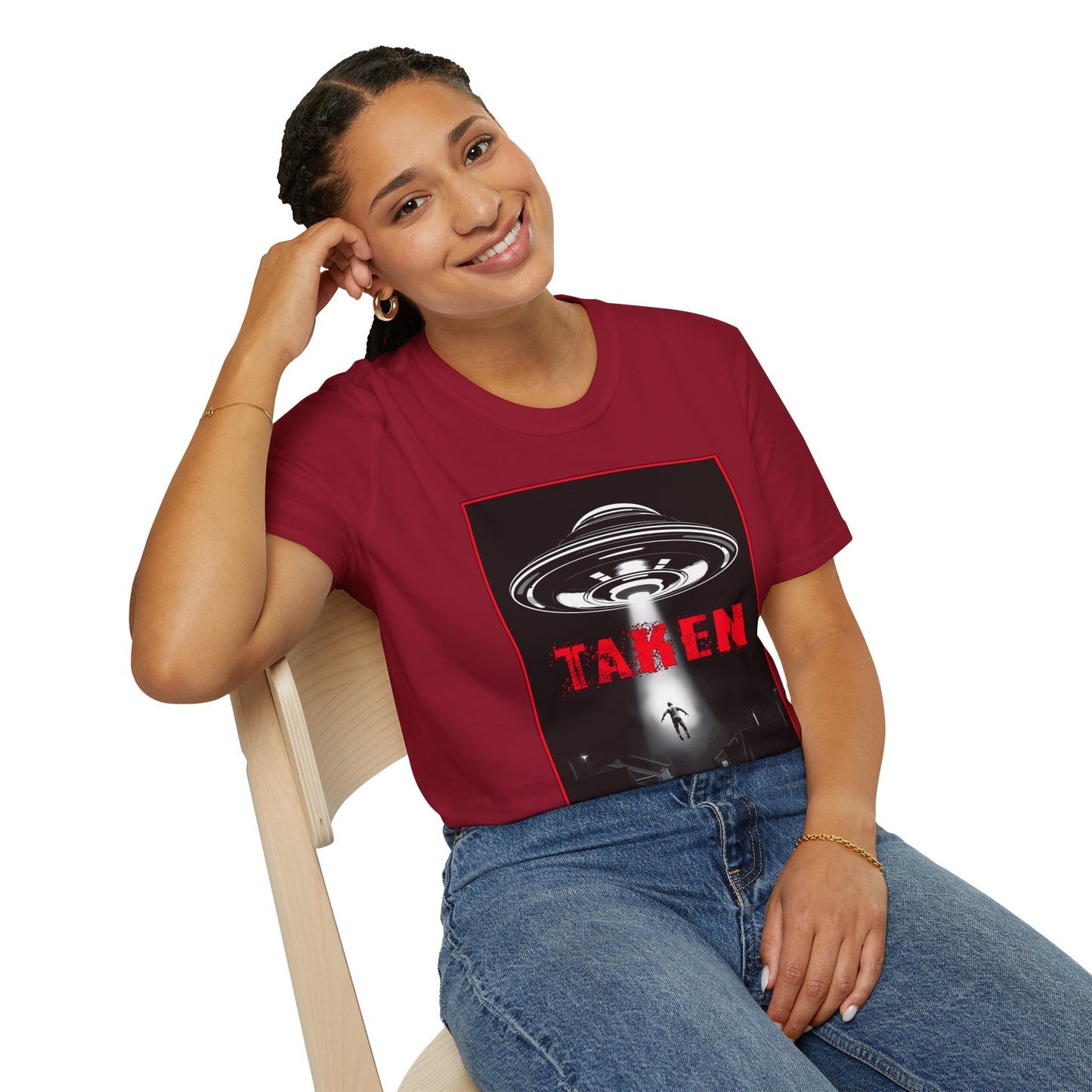 Taken, Alien Abduction, Unisex T-Shirt, Taken Graphic Tee, UFO Gift, Casual Wear, Sci-Fi Fan Apparel, Fun Statement Shirt, GraphicTees