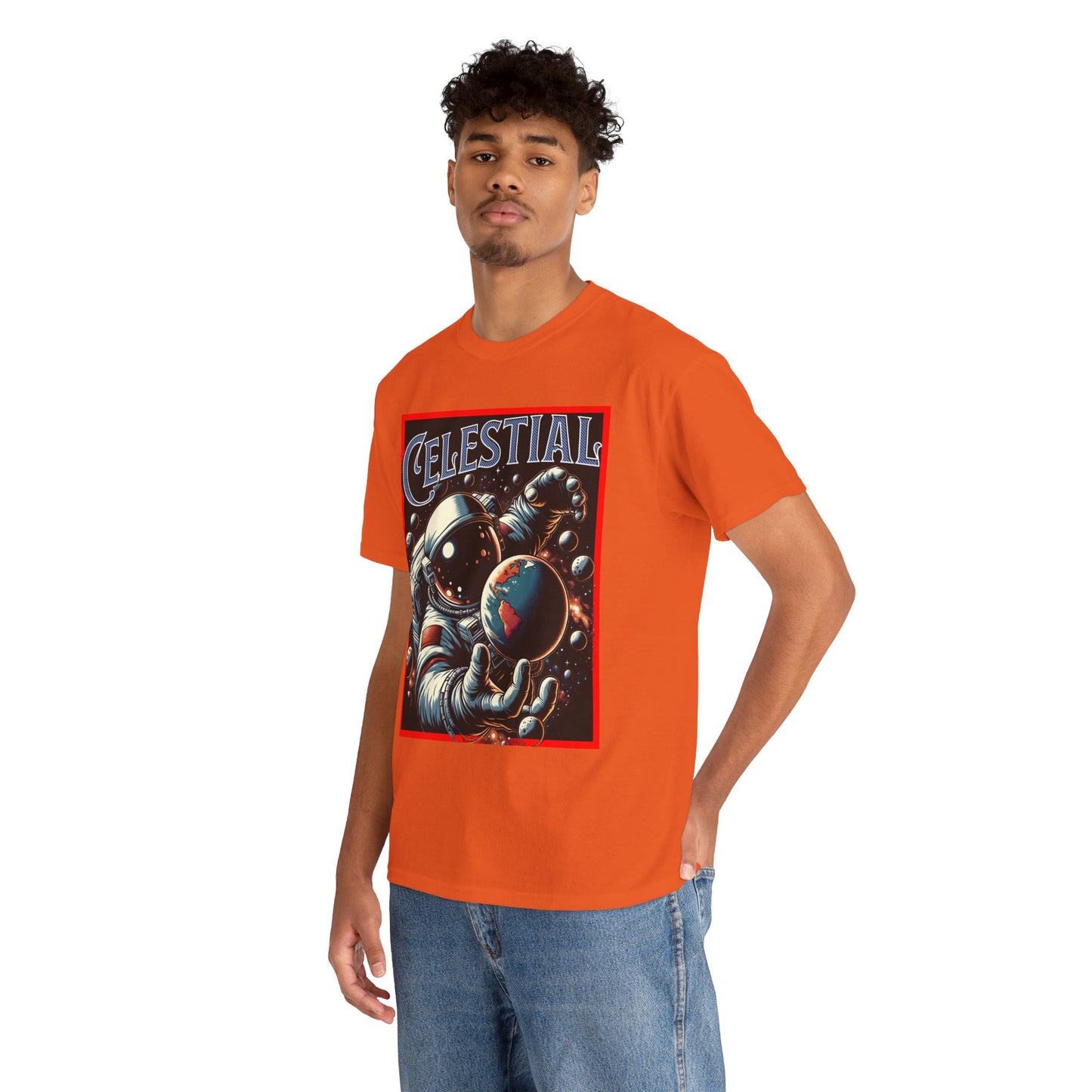 Celestial Astronaut Tee - Unisex Vintage Space Graphic T-Shirt, png, t-shirt, tshirts
