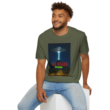 Luxor UFO, Las Vegas UFO Unisex Softstyle T-Shirt - Retro Nevada Design, graphic design, t-shirts, tshirts, tees, GraphicTees, png