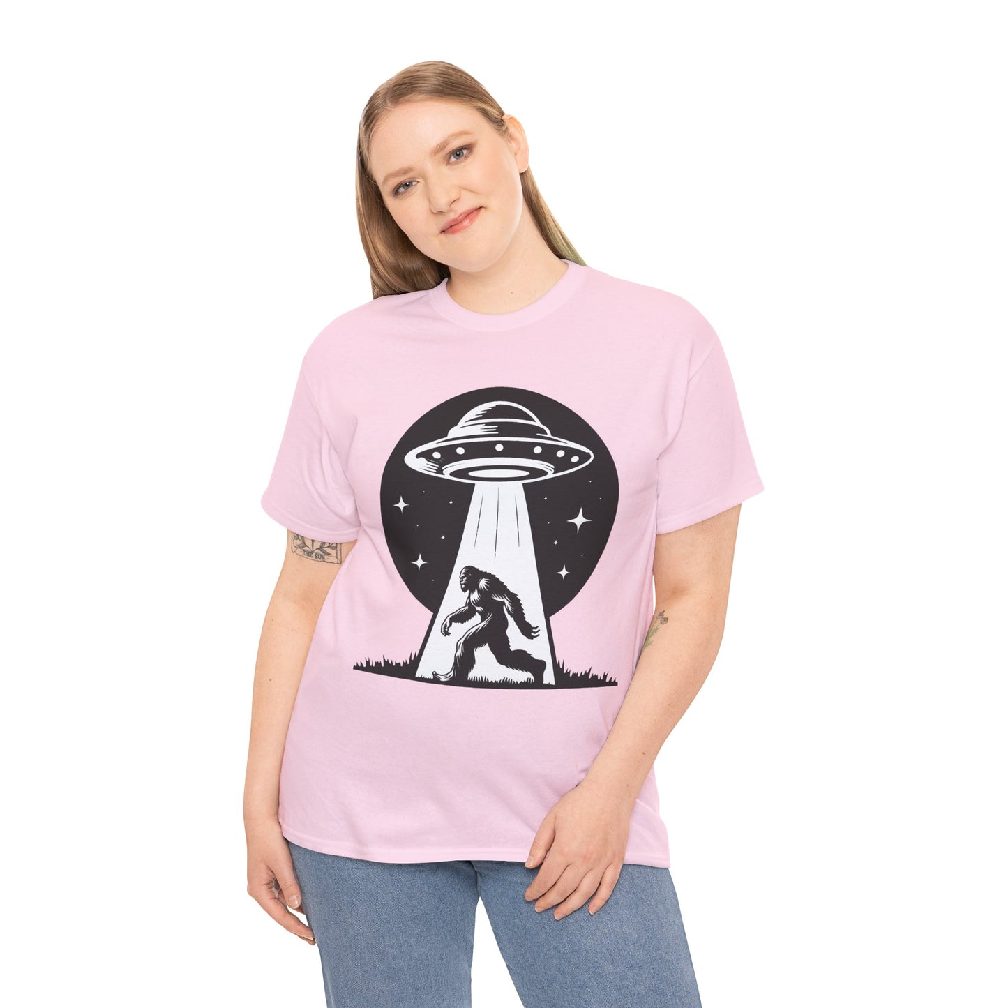 Bigfoot UFO Unisex Tee Graphic Design T-Shirt, GraphicTees, png, sublimation