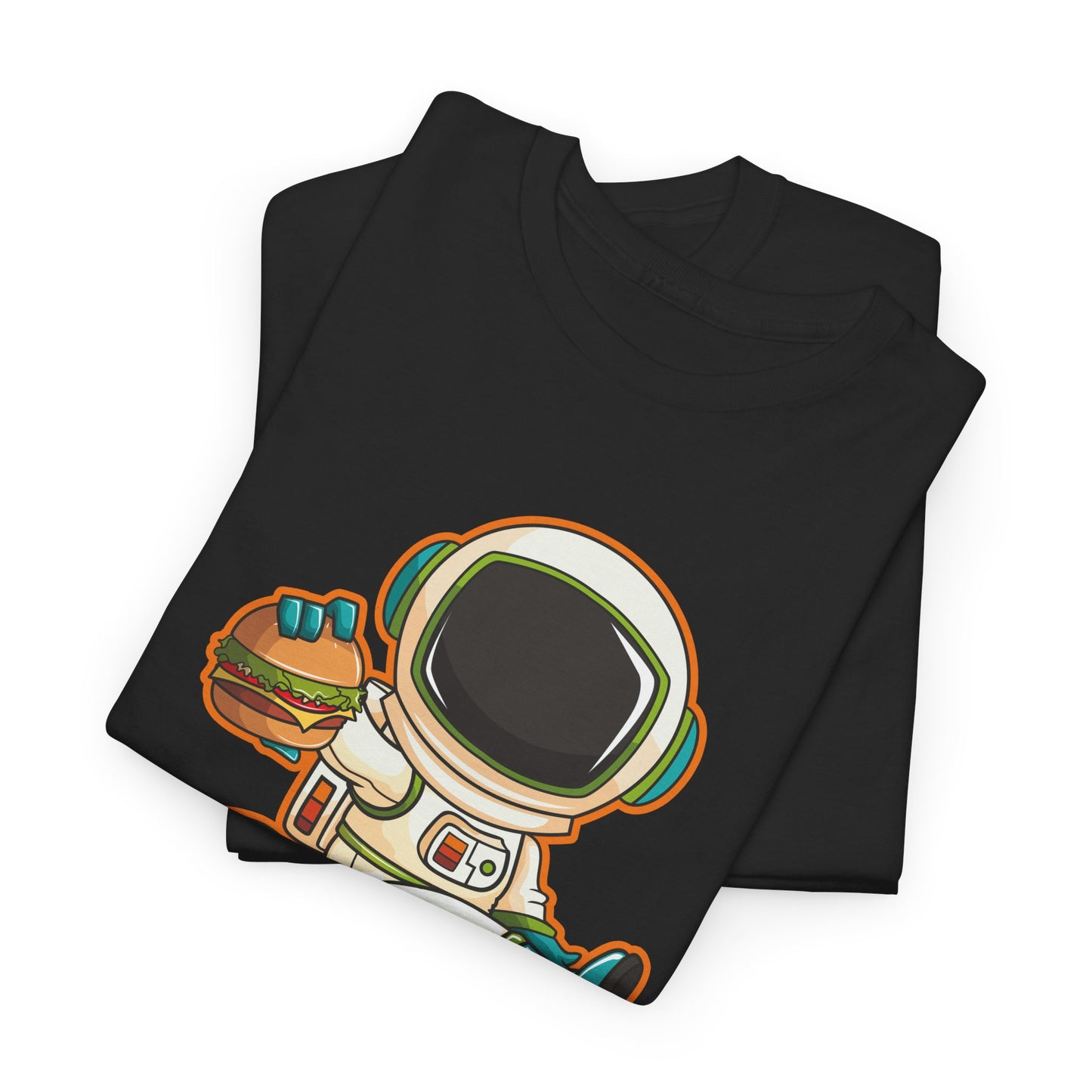 Astronaut Lunchtime Unisex Heavy Cotton Tee - Fun Graphic T-Shirt for Space Lovers, GraphicTees, png, t-shirts, tshirts