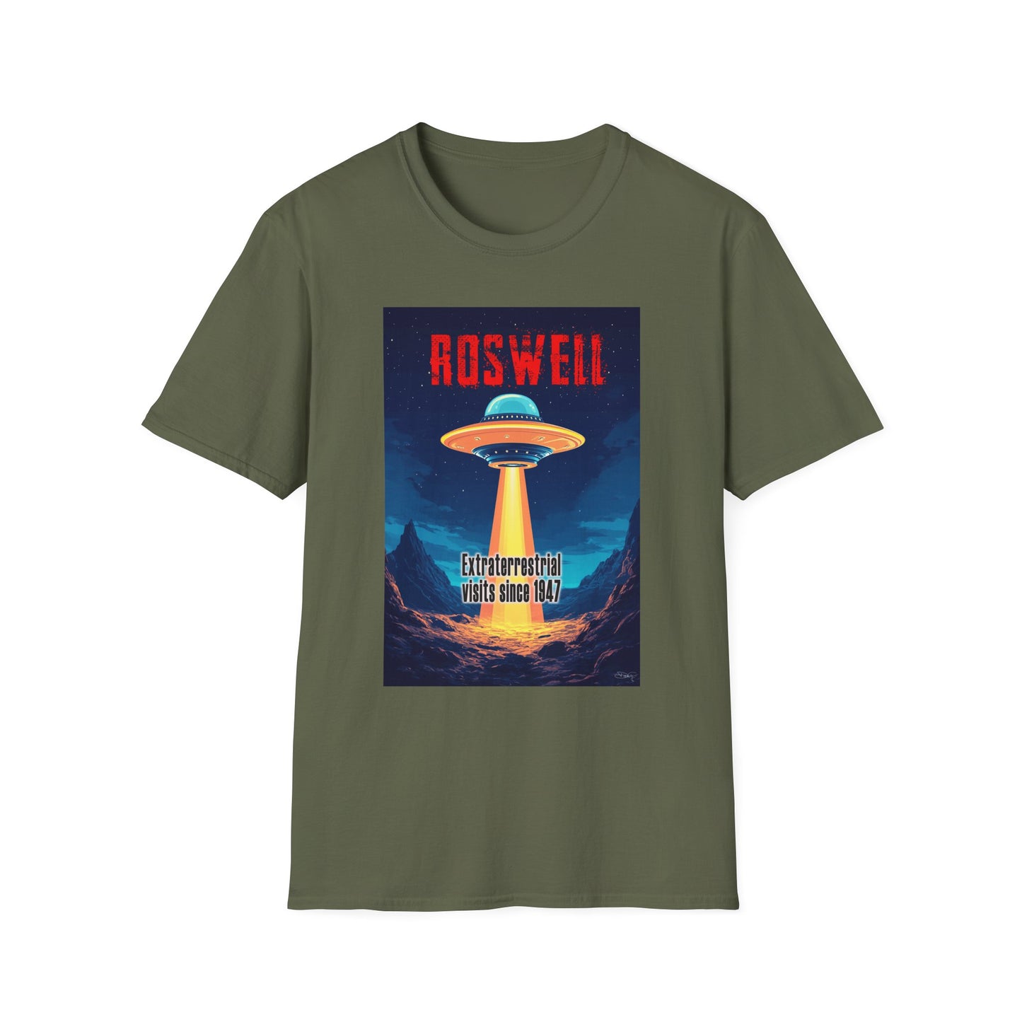 Roswell Alien Encounter Unisex T-Shirt, Retro Space UFO Tee, Sci-Fi Lovers Gift, Convention Wear, Extraterrestrial Tee, graphic design, png