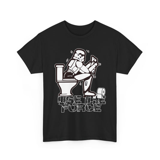 Use The Force, Unisex Heavy Cotton Tee, Star Wars, funny, restroom jokes, graphic design, png