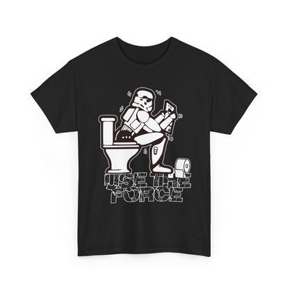 Use The Force, Unisex Heavy Cotton Tee, Star Wars, funny, restroom jokes, graphic design, png