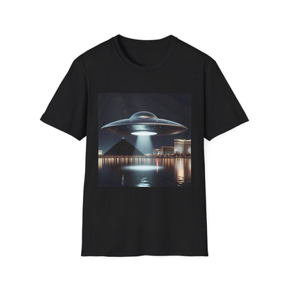 Las Vegas UFO, Vintage UFO Graphic Unisex T-Shirt, Retro Tee for Sci-Fi Lovers, Gift for Space Enthusiasts, Cool Alien Design, Unique Casual Wear