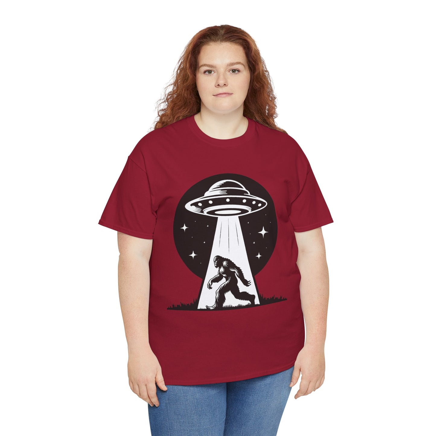 Bigfoot UFO Unisex Tee Graphic Design T-Shirt, GraphicTees, png, sublimation