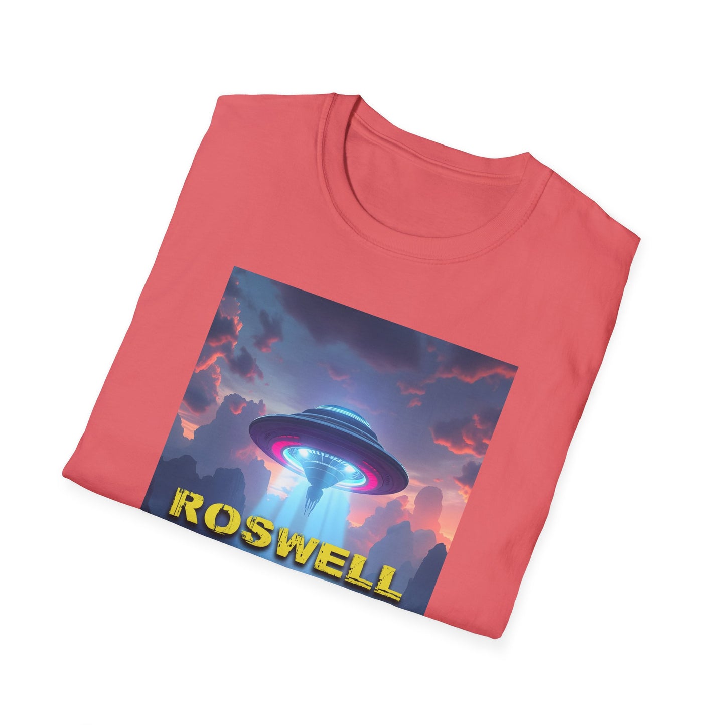Roswell Probed Retro T-Shirt - Alien UFO Lover Gift, Sci-Fi Apparel, Extraterrestrial Tee, Unisex Softstyle Clothing, graphic design, png