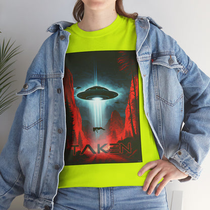 Taken, Unisex Heavy Cotton Tee, UFO inspired t-shirt, graphic design, art, png, t-shirts, tshirts, tee