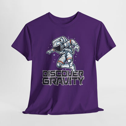 Discover Gravity. Unisex Heavy Cotton Tee - Fun Astronaut, Astronomy Graphic Tee - Unisex graphic design, png Express Delivery available