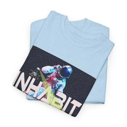 Inhabit Mars, Unisex Heavy Cotton Tee, Space, SpaceX, Universe, UFO, multiverse, graphic design, png, graphic design, t-shirts, tee