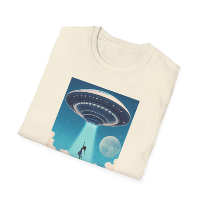 Cosmic Abduction Unisex T-Shirt | Space Alien Tee, UFO Graphic Shirt, Sci-Fi Fan Gift, Casual Style, Cool Vintage Look