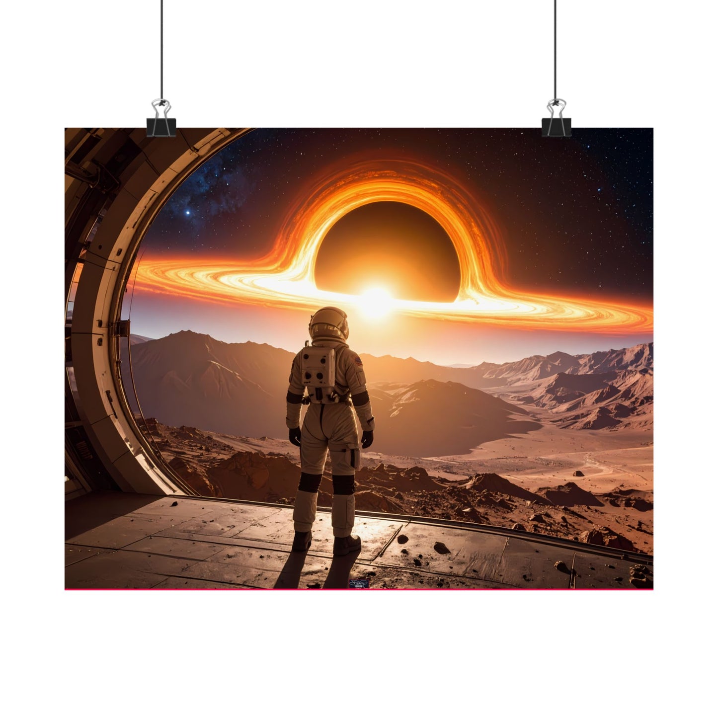 Astronaut Satin Blackhole Poster, Space Wall Art Decor, Sci-Fi Room Decoration, Galaxy Artwork, Gift for Space Lovers, t-shirts, tshirts, tees