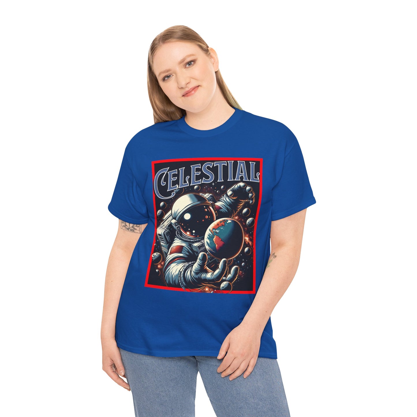Celestial Astronaut Tee - Unisex Vintage Space Graphic T-Shirt, png, t-shirt, tshirts