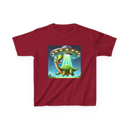 Dinosaur UFO Kids Tee, Fun Graphic Shirt for Boys and Girls, Perfect for Birthdays, Parties, Casual Wear, Gifts, tshirt, t-shirt, png, dino