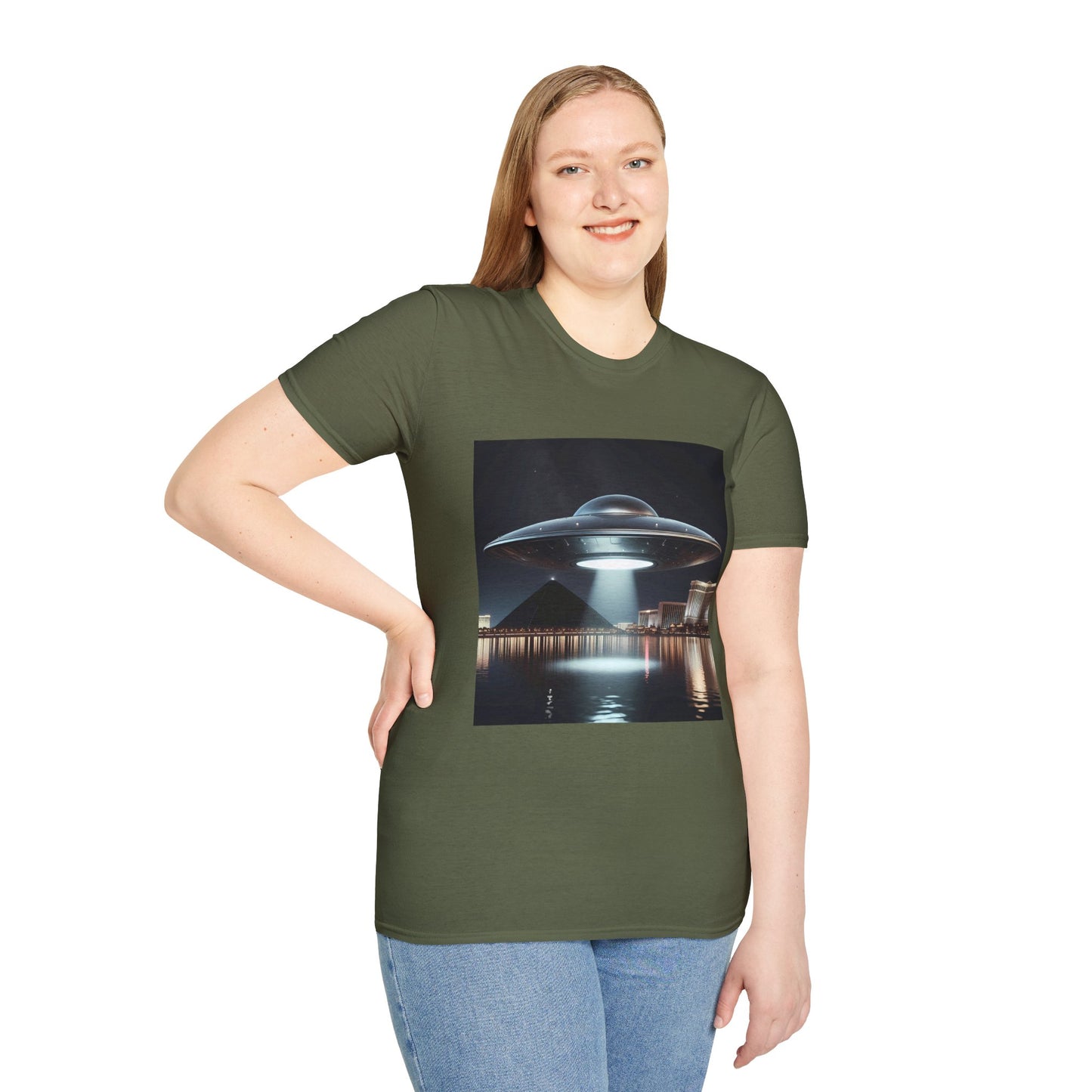 Las Vegas UFO, Vintage UFO Graphic Unisex T-Shirt, Retro Tee for Sci-Fi Lovers, Gift for Space Enthusiasts, Cool Alien Design, Unique Casual Wear