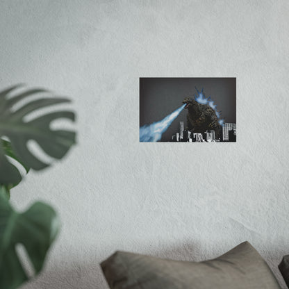 Godzilla Minus One, Fine Art Posters, Godzilla movie rendition, monsters, movies, posters, canvas, fine art, graphic design, png, CanvasPrints
