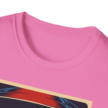 Cosmic Alien Peace Unisex Softstyle T-Shirt, Vintage UFO Tee, Space Lover Gift, Sci-Fi Fan Shirt, Trendy Graphic Tee, GraphicTees, t-shirts