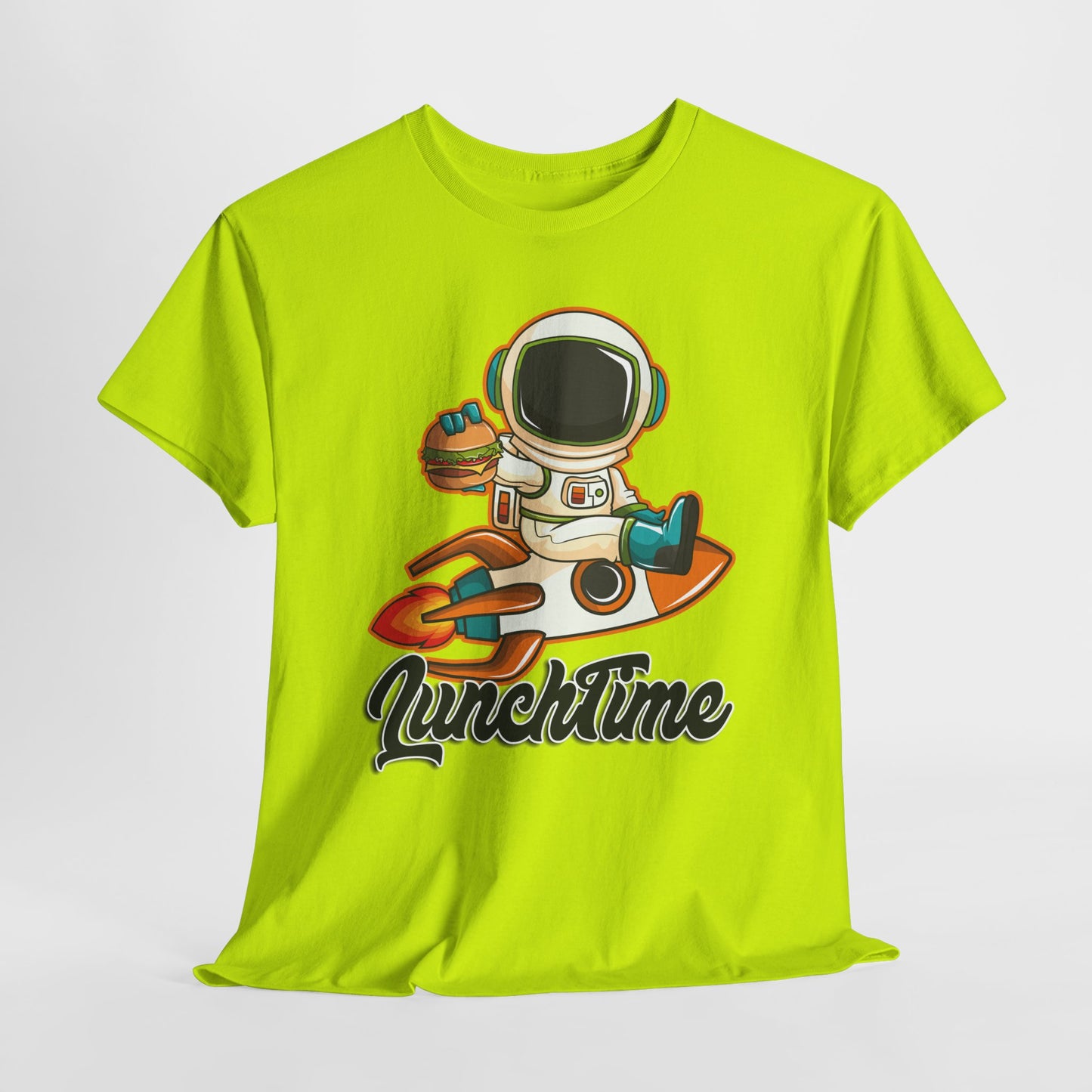 Astronaut Lunchtime Unisex Heavy Cotton Tee - Fun Graphic T-Shirt for Space Lovers, GraphicTees, png, t-shirts, tshirts