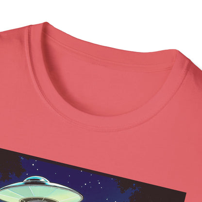 Bigfoot Probe Unisex Softstyle T-Shirt - Fun UFO Graphic Tee, Perfect Gift, Halloween, Nerd Culture, Outdoors, Alien, Graphic tees, t-shirts, Graphic design, t-shirts, tees