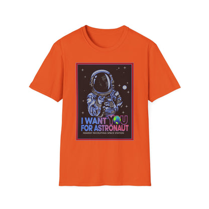 Astronaut Recruitment T-Shirt, Space Lover Gift, Unisex Tee, Science Fiction Apparel, Graphic Shirt, Outer Space Fashion, Graphic design