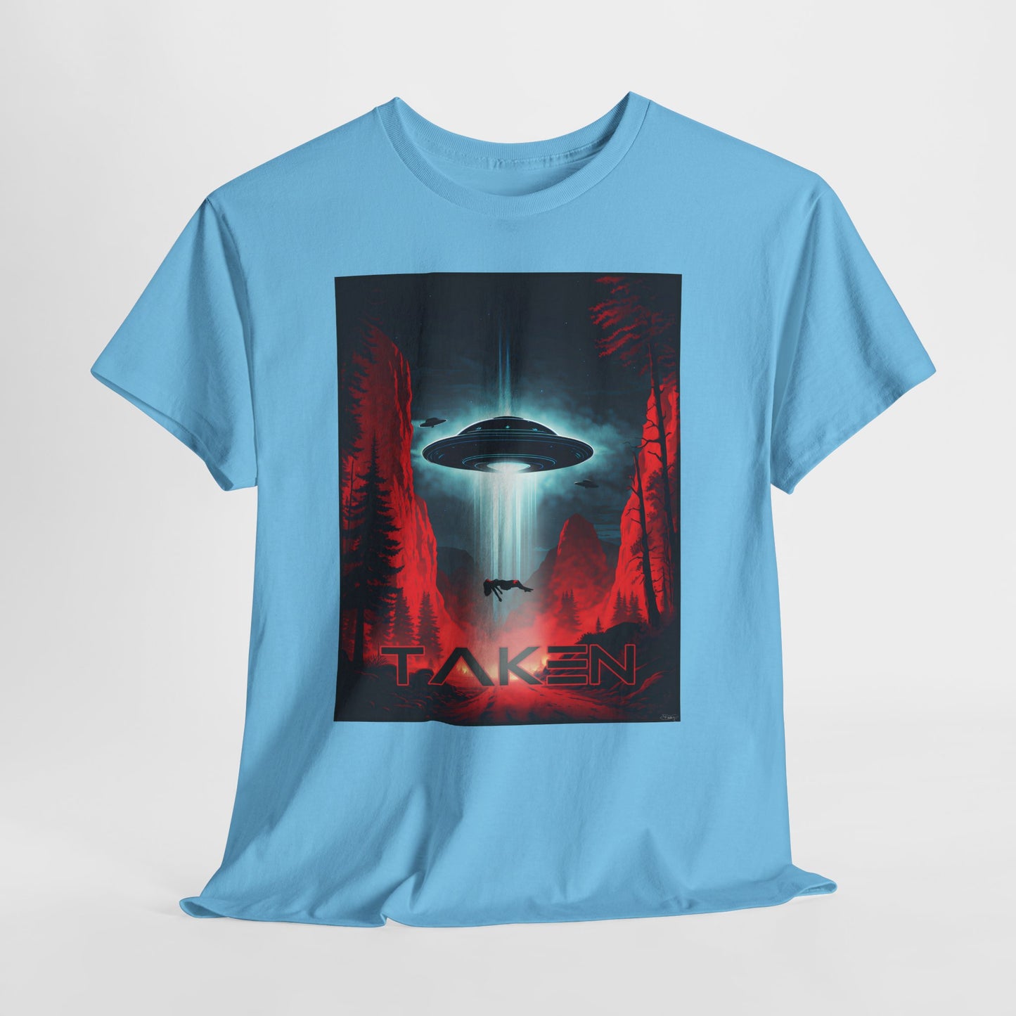 Taken, Unisex Heavy Cotton Tee, UFO inspired t-shirt, graphic design, art, png, t-shirts, tshirts, tee